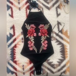 Call me Eden floral bodysuit